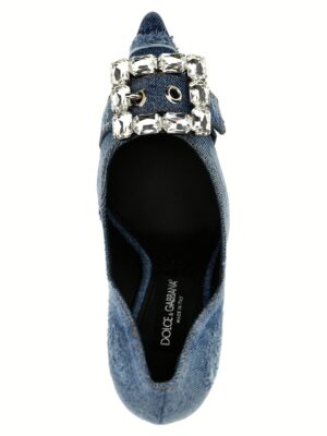 'Lollo' pumps 100% cotton DOLCE & GABBANA Blue