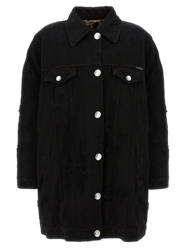 Denim long jacket DOLCE & GABBANA Black