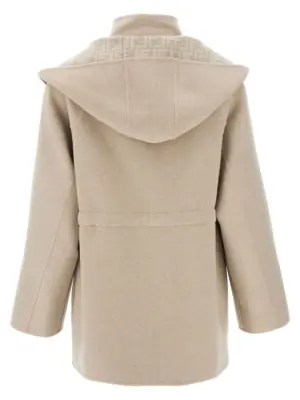 FF wool parka Woman FENDI Beige