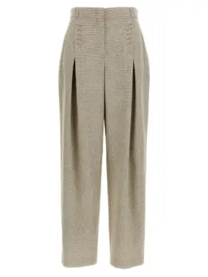 Micro check trousers FENDI Beige