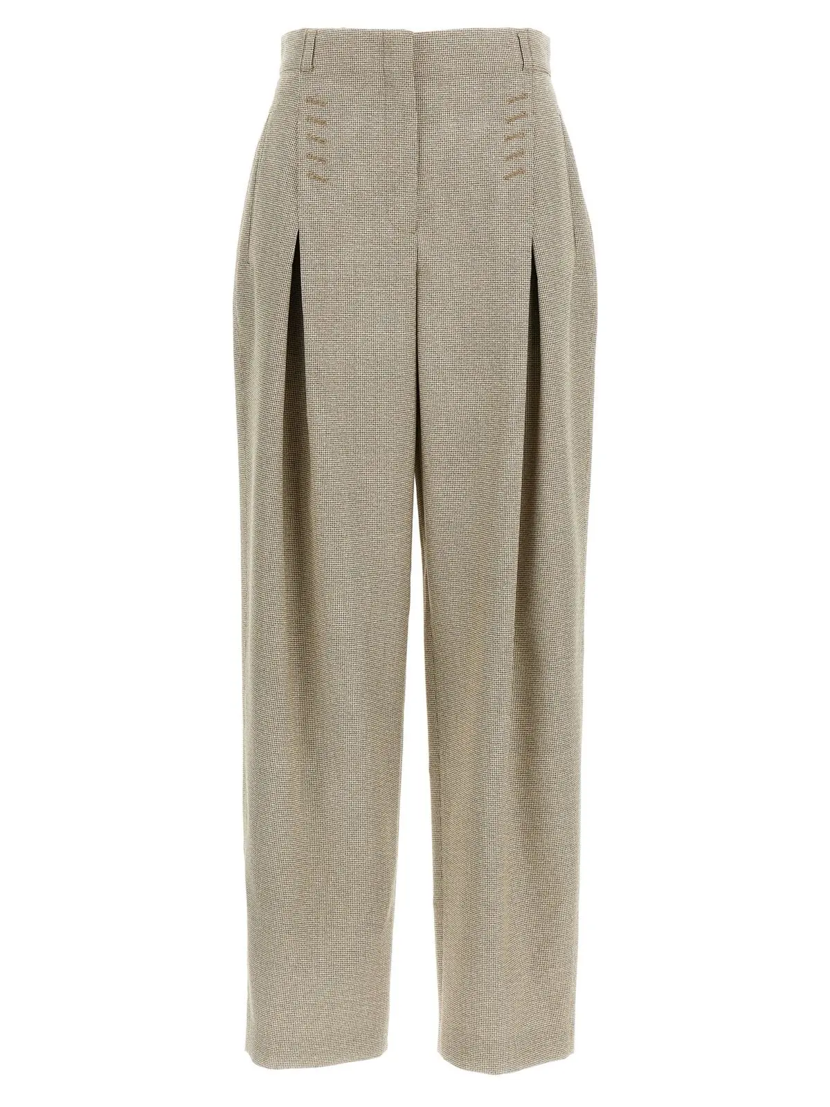 Брюки Fendi Micro check Бежеві 1 Micro check trousers FENDI Beige