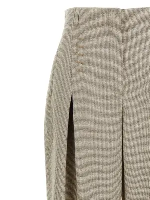 Micro check trousers Woman FENDI Beige