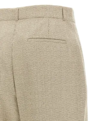 Micro check trousers 100% wool FENDI Beige