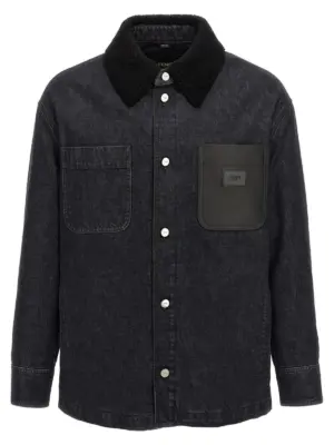 Denim jacket FENDI Black