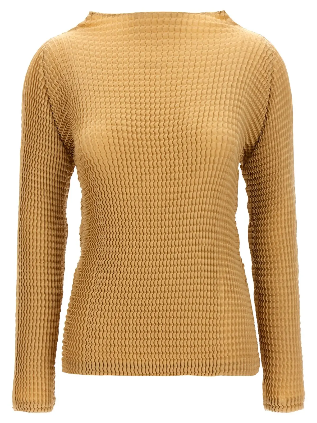 Блуза Issey Miyake Suede Like Pleats Бежева 1 'Suede Like Pleats' blouse ISSEY MIYAKE Beige