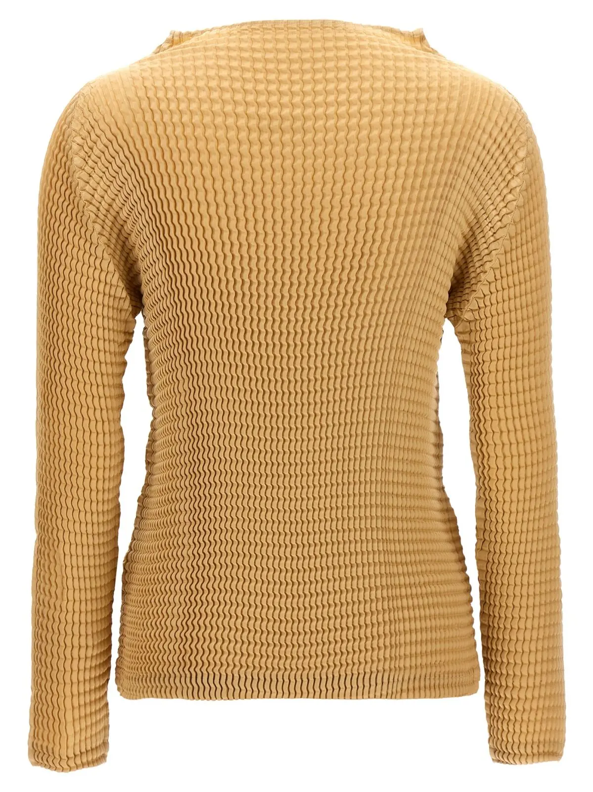 Блуза Issey Miyake Suede Like Pleats Бежева 2 'Suede Like Pleats' blouse IM48FJ10540 ISSEY MIYAKE Beige