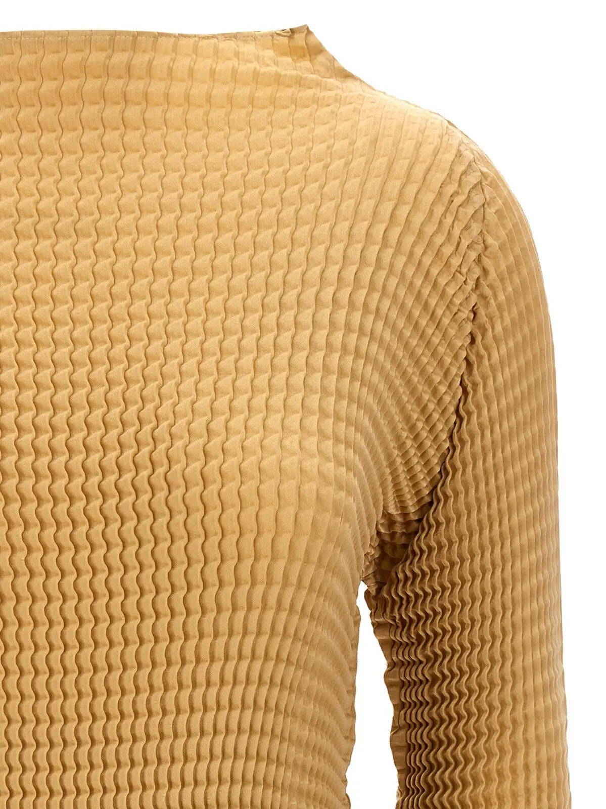 Блуза Issey Miyake Suede Like Pleats Бежева 3 'Suede Like Pleats' blouse Woman ISSEY MIYAKE Beige