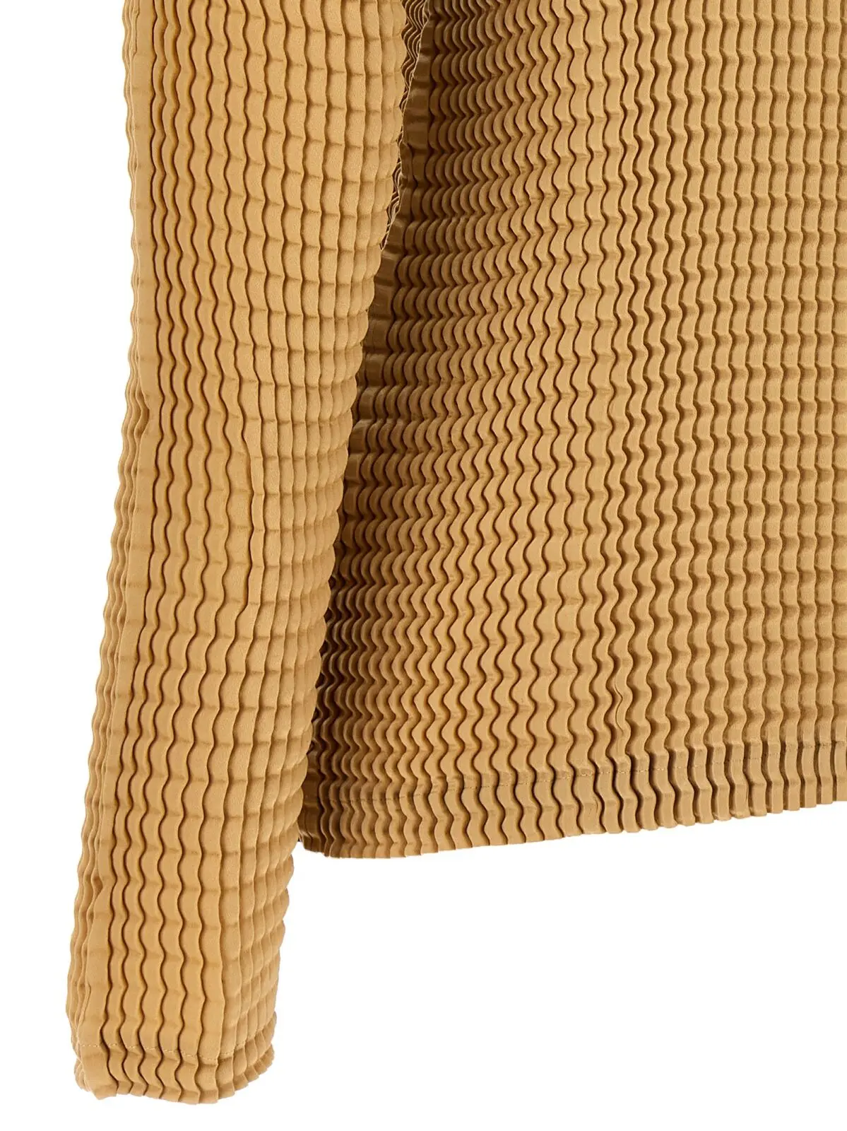 Блуза Issey Miyake Suede Like Pleats Бежева 4 'Suede Like Pleats' blouse 100% polyester ISSEY MIYAKE Beige