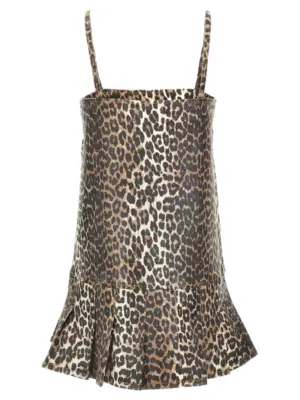 Leopard mini dress J1661943 GANNI Multicolor