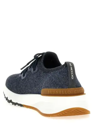Knitted sneakers Man BRUNELLO CUCINELLI Blue