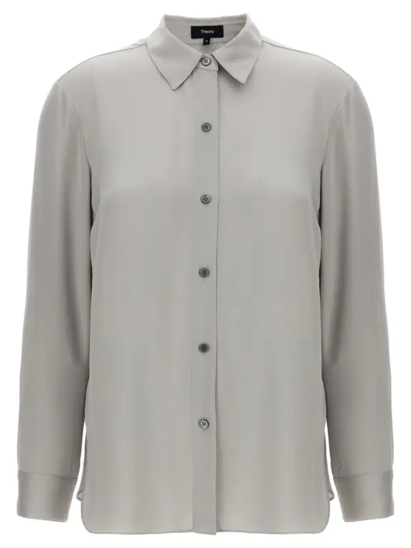 'N Straight' shirt THEORY Gray
