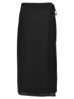 'CL Tie Wrap' skirt THEORY Black