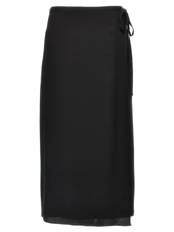'CL Tie Wrap' skirt THEORY Black