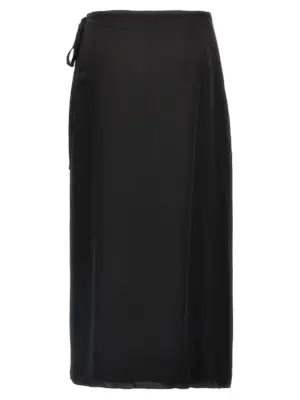 'CL Tie Wrap' skirt O1102303001 THEORY Black