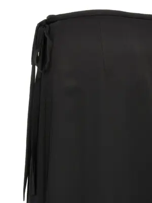 'CL Tie Wrap' skirt 100% silk THEORY Black
