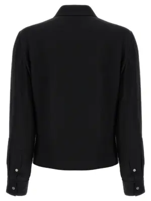 'PK Label Wrap' blouse O1102503001 THEORY Black