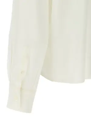 Silk logo shirt 100% silk PRADA White