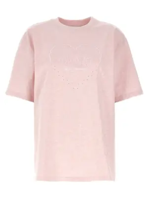 Heart T-shirt GANNI Pink