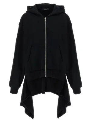 Two-material hoodie UNDERCOVER Black