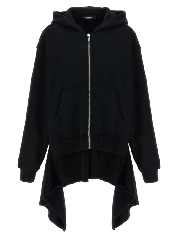 Two-material hoodie UNDERCOVER Black
