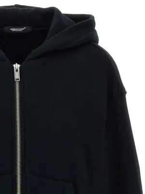 Two-material hoodie Woman UNDERCOVER Black