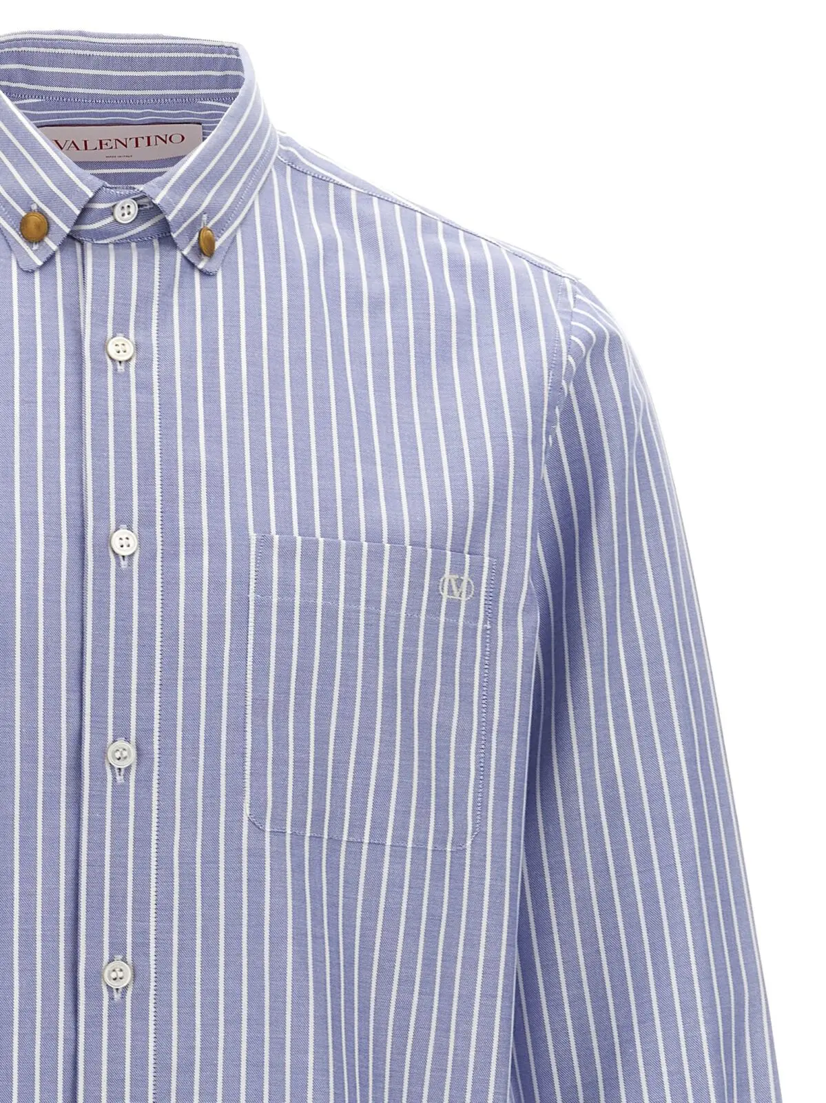 Сорочка Valentino Garavani Striped Блакитна 3 Valentino Garavani striped shirt Man VALENTINO GARAVANI Light Blue