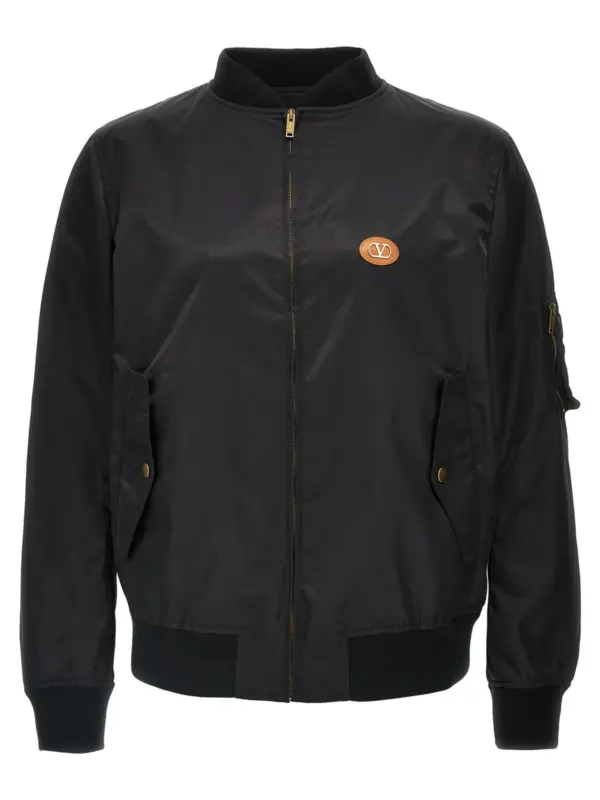 Valentino Garavani logo bomber jacket VALENTINO GARAVANI Black