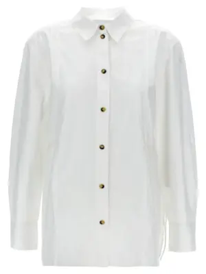 Lace-up shirt GANNI White