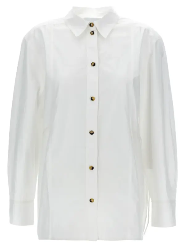 Lace-up shirt GANNI White