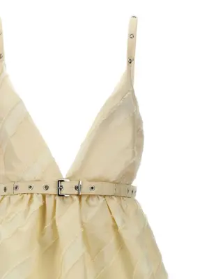 'Off-White Stripe Strap' dress Woman GANNI Beige