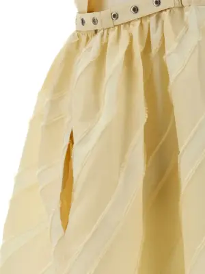 'Off-White Stripe Strap' dress 100% polyester GANNI Beige