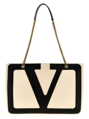 Valentino Garavani 'Viva Superstar' shopping bag VALENTINO GARAVANI White/Black