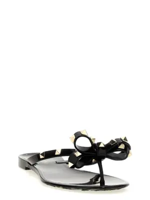 Valentino Garavani 'PM Thong Rockstud' sandals W2S0552PVS0NO VALENTINO GARAVANI Black