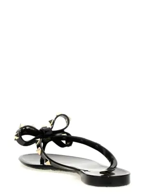 Valentino Garavani 'PM Thong Rockstud' sandals Woman VALENTINO GARAVANI Black