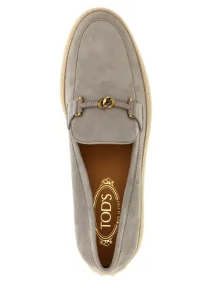 Suede loafers 100% goat leather (Capra Hircus Hircus) TOD'S Gray