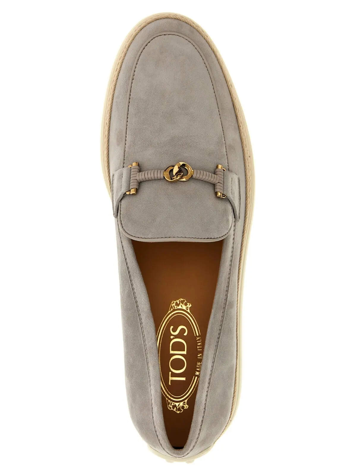 Лофери Tod's Suede Сірі 4 Suede loafers 100% goat leather (Capra Hircus Hircus) TOD'S Gray