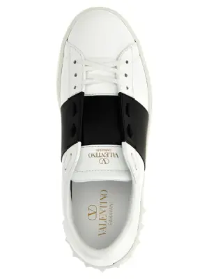 Valentino Garavani 'Open' sneakers 100% calfskin leather (Bos Taurus) VALENTINO GARAVANI White/Black