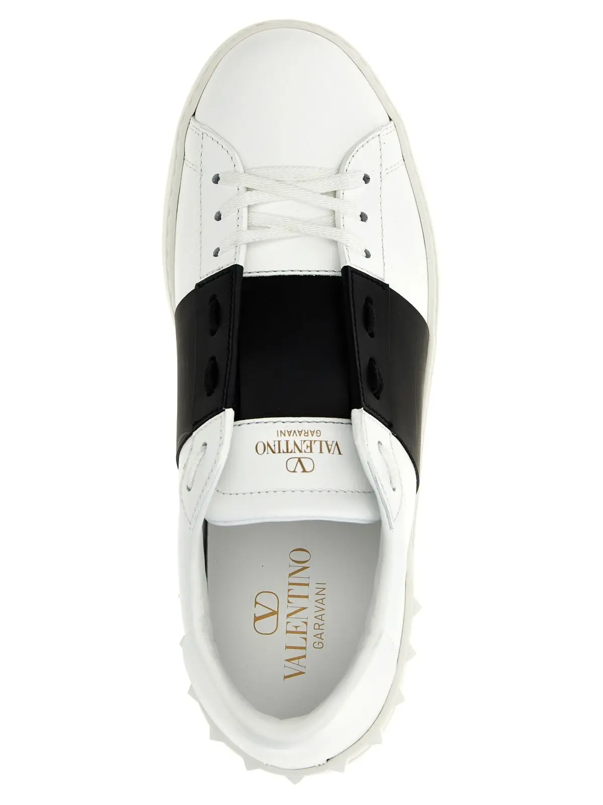 Кросівки Valentino Garavani Open Чорно-білі 4 Valentino Garavani 'Open' sneakers 100% calfskin leather (Bos Taurus) VALENTINO GARAVANI White/Black