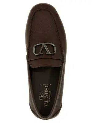 Valentino Garavani 'VLogo Signature' loafers 100% calfskin leather (Bos Taurus) VALENTINO GARAVANI Brown