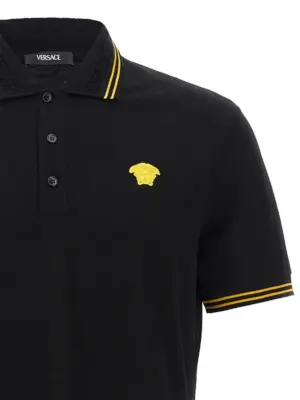 'Medusa' polo shirt Man VERSACE Black