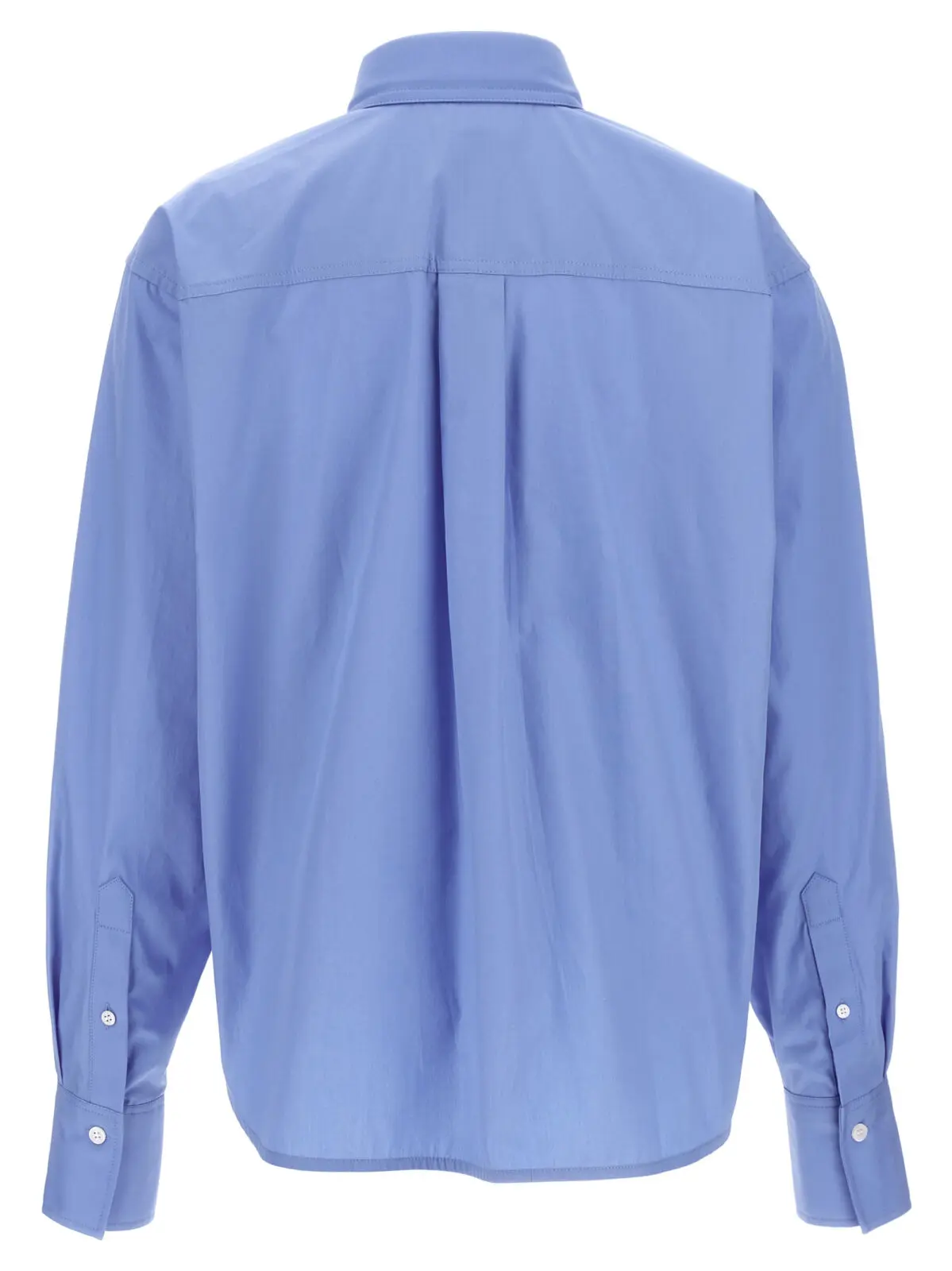 Сорочка Victoria Beckham Cropped shirt with logo embroidery Блакитна 2 Cropped shirt with logo embroidery 1124WSH005238AOXFORDBLUE VICTORIA BECKHAM Light Blue