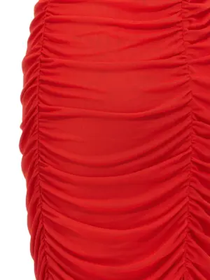Mesh midi dress 100% polyester ROTATE BIRGER CHRISTENSEN Red