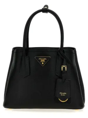 'Prada Double' mini handbag PRADA Black