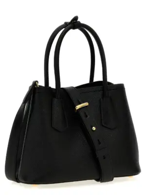 'Prada Double' mini handbag 1BG443VXOG2A4AF0002 PRADA Black