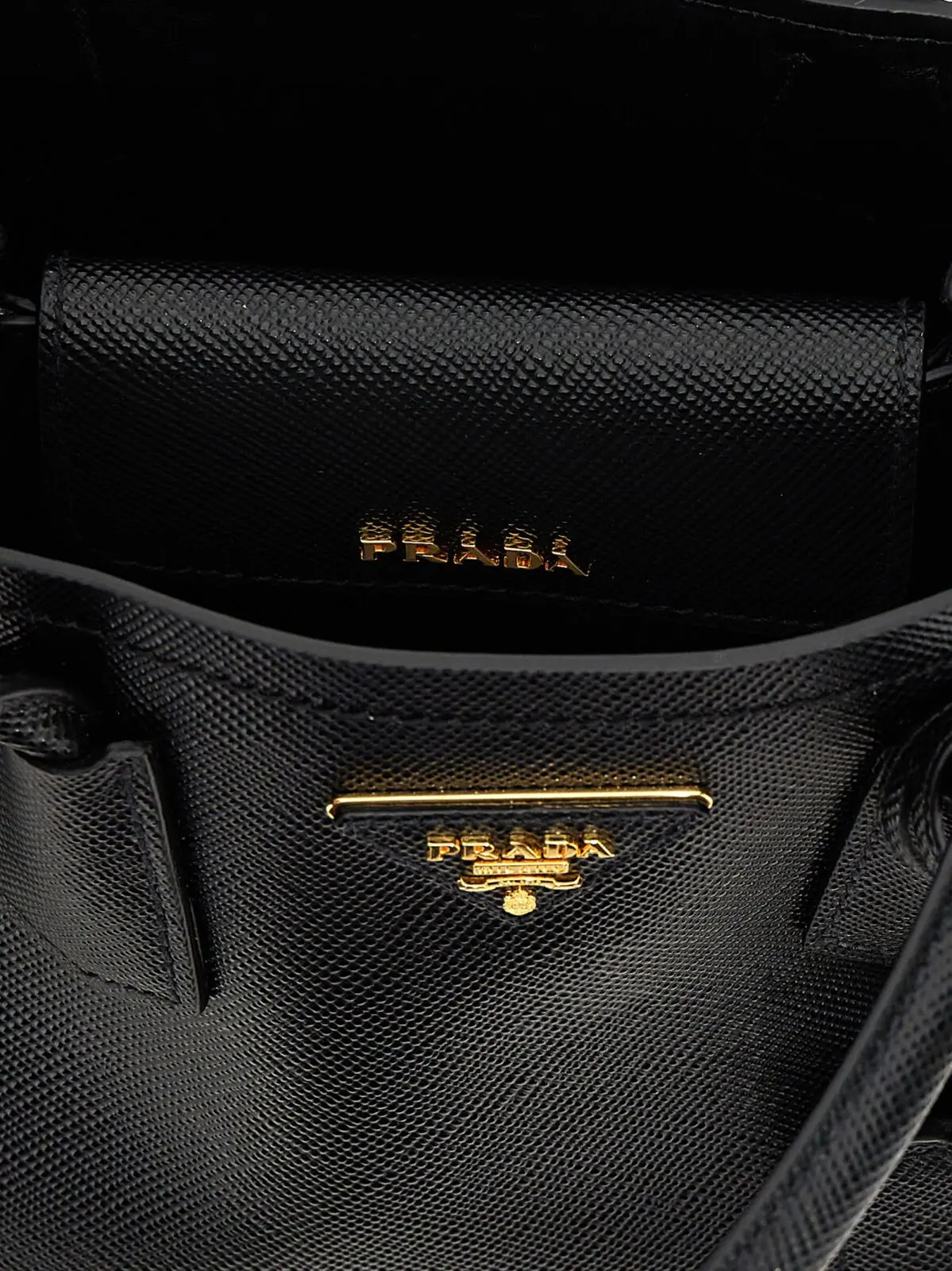 Сумка Prada Prada Double mini Чорна 4 'Prada Double' mini handbag 100% calfskin leather (Bos Taurus) PRADA Black