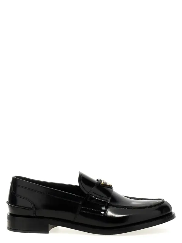 Logo loafers PRADA Black