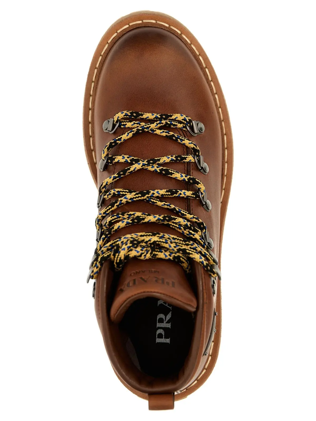 Черевики Prada Logo ankle Коричневі 4 Logo ankle boots 100% cow leather (Bos Taurus) PRADA Brown