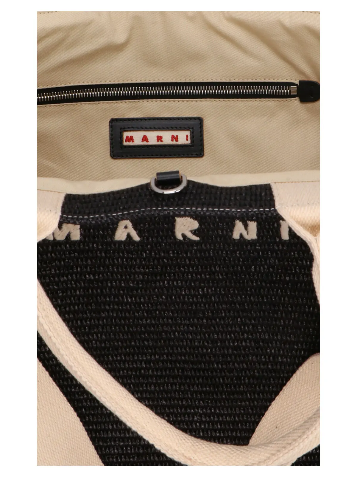 Сумка шопер Marni Tote Чорно-біла 4 'Tote' shopping bag 52% cotton 48% polyamide MARNI White/Black