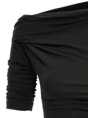 'Le Haut Drapeado' top Woman JACQUEMUS Black