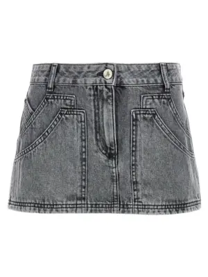 Multipocket mini skirt THE ATTICO Gray